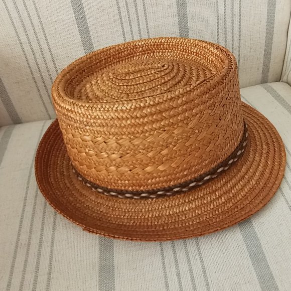 Trilby Straw Hat Vintage Size S/M EUC - Picture 11 of 11